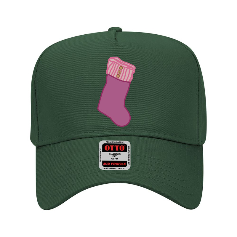 Pink Christmas Stocking Adjustable Baseball Cap by Bertrand Angulo | Artistshot