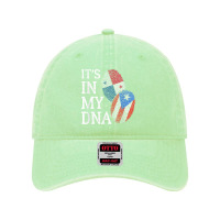 It's In My Dna Panamanian Puerto Rican Panama Puerto Rico T Shirt Dyed Cap | Artistshot