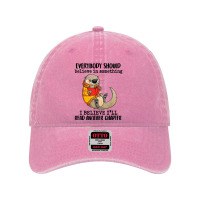 Everybody Should Believe In Something Otter Read Books Dyed Cap | Artistshot