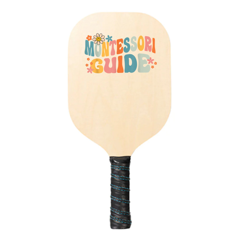 Groovy Montessori Guide Back To School T Shirt Pickleball Paddle | Artistshot