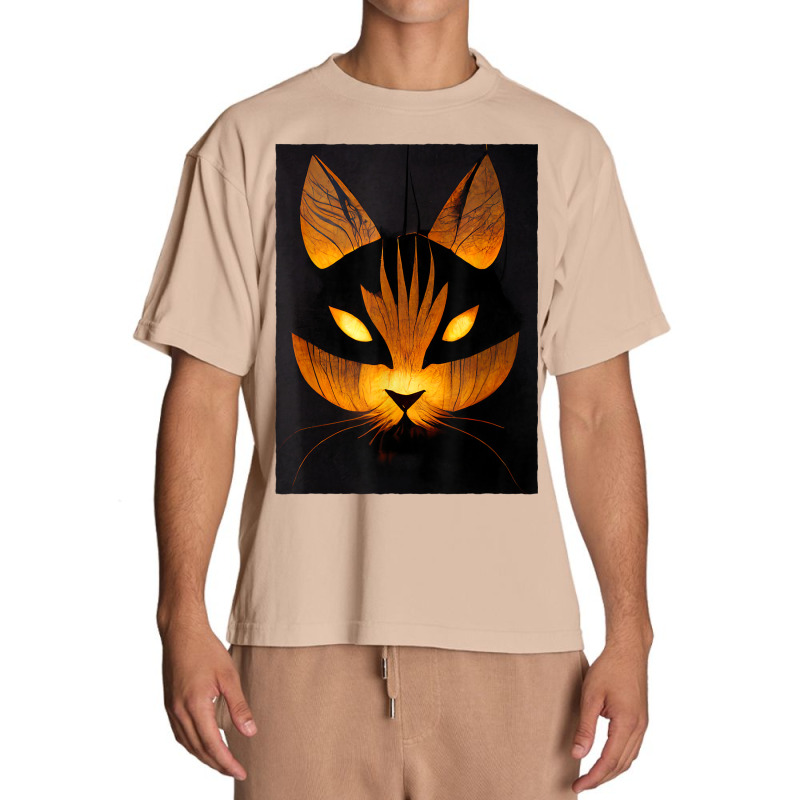 Halloween Cat   Spooky Kitty   Creepy Halloween Party Urban Heavy T-shirt | Artistshot