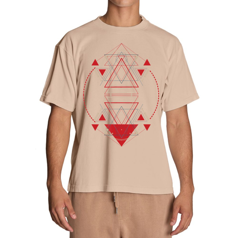 Alien Pyramid Abstract Geometry Sacred Geometry Urban Heavy T-shirt by doboc | Artistshot