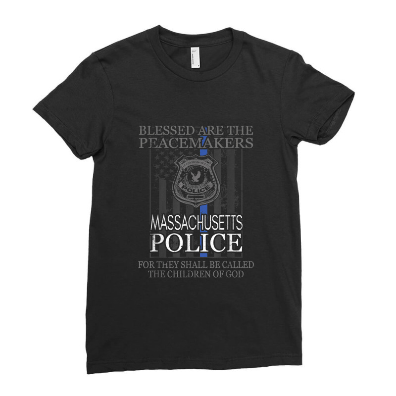 Massachusetts Police Boston Police Shirt Support Peacemakers Ladies Fitted T-shirt | Artistshot