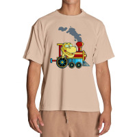 Funny Dinosaur Riding A Train Tyrannosaurus Dino Urban Heavy T-shirt | Artistshot