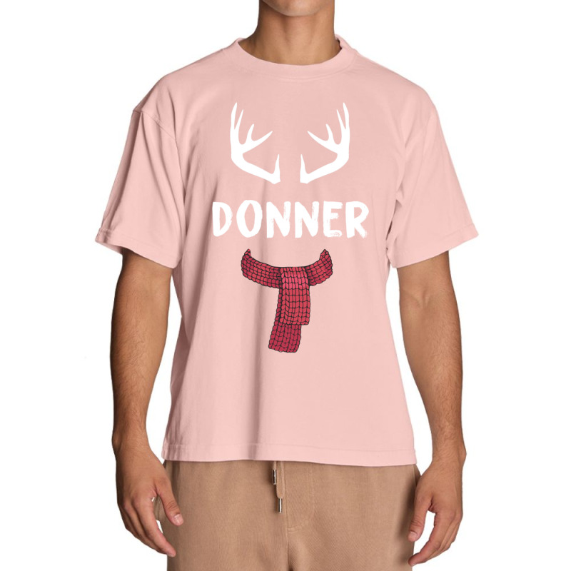 Donner Reindeer Christmas Matching Pjs Group Costume Gift Pullover Urban Heavy T-shirt | Artistshot