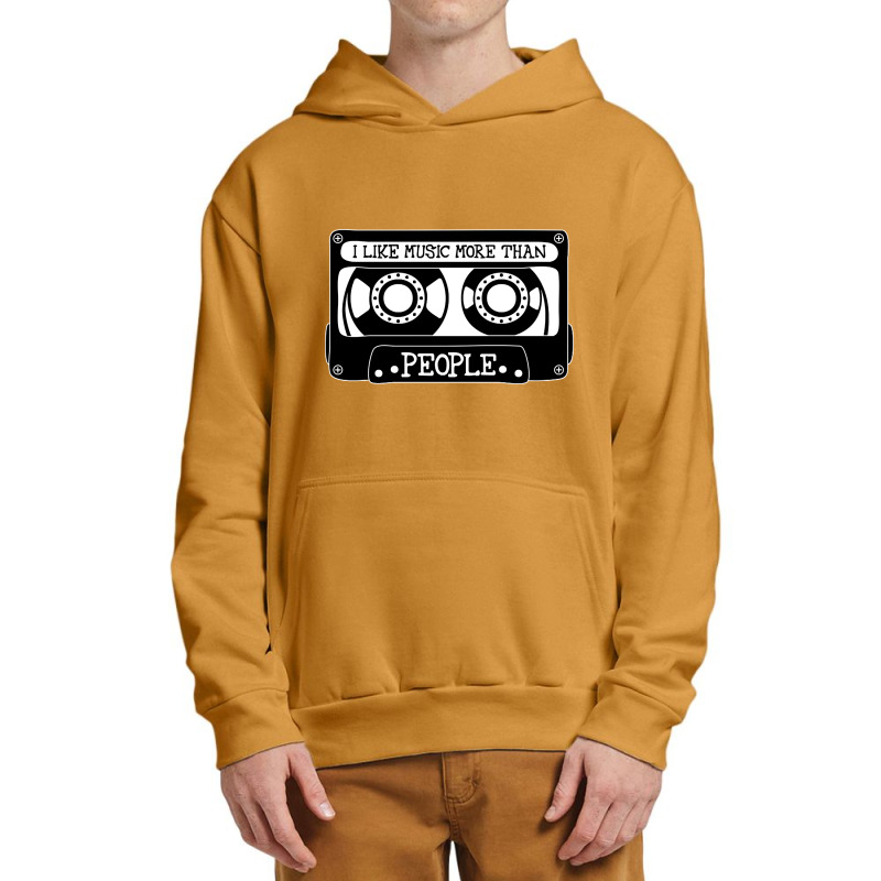 I Like Music More Than People Urban Pullover Hoodie by Garvin Naquin | Artistshot