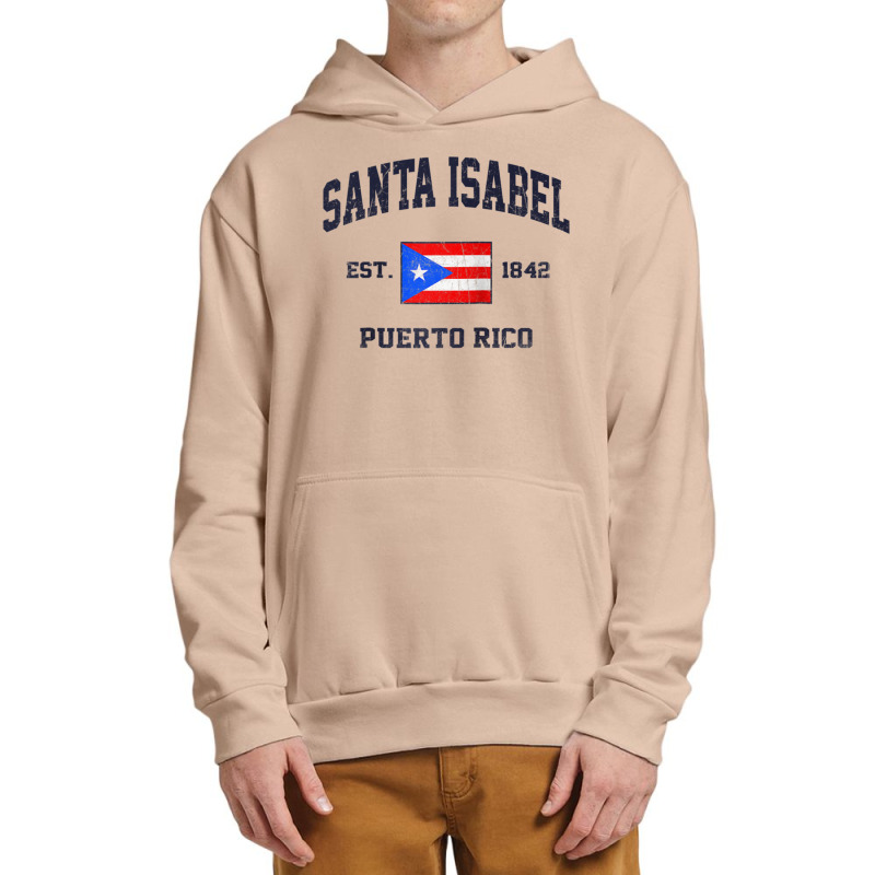 Santa Isabel Puerto Rico Vintage Boricua Flag Athletic Style Raglan Ba Urban Pullover Hoodie by cm-arts | Artistshot