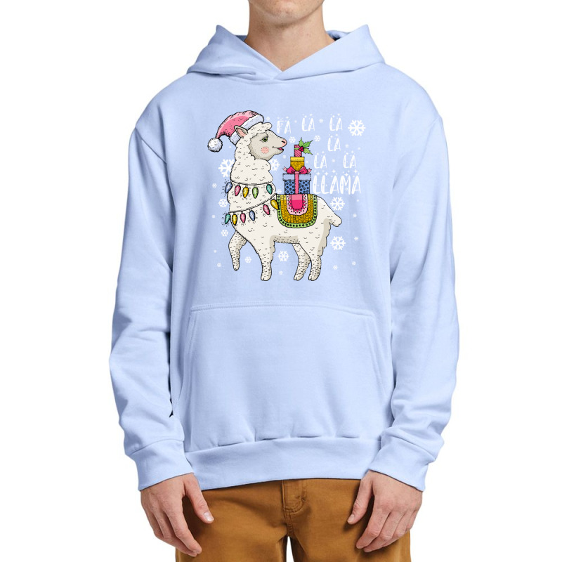 Fa La La Llama Funny Santa Llama Christmas For Family Long Sleeve T Sh Urban Pullover Hoodie | Artistshot