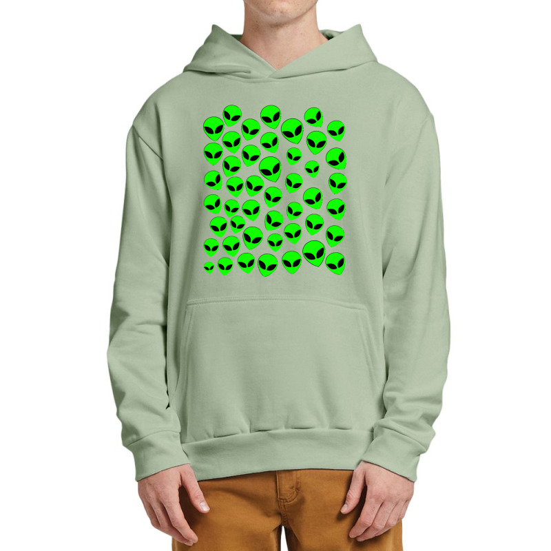 Tiny Green Alien Urban Pullover Hoodie | Artistshot