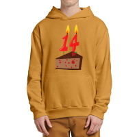 Fourteen (14th) Birthday Cake Outfit For Boys And Girls Premium T Shir Urban Pullover Hoodie | Artistshot