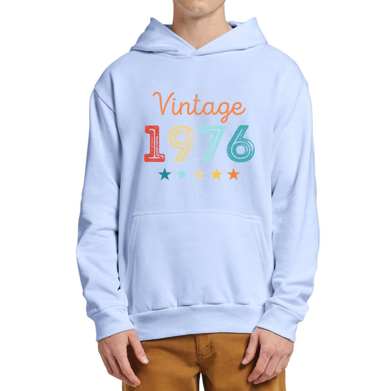 Vintage 1976 50th Birthday Retro Gift 50 Year Old Urban Pullover Hoodie | Artistshot