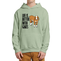 Ironic Farm Animal Life With Goats Urban Pullover Hoodie | Artistshot