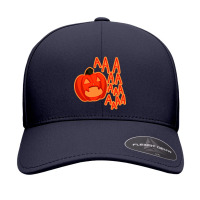 Screaming Pumpkin Seamless Cap | Artistshot