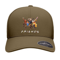 Horror Characters Friends Halloween Seamless Cap | Artistshot