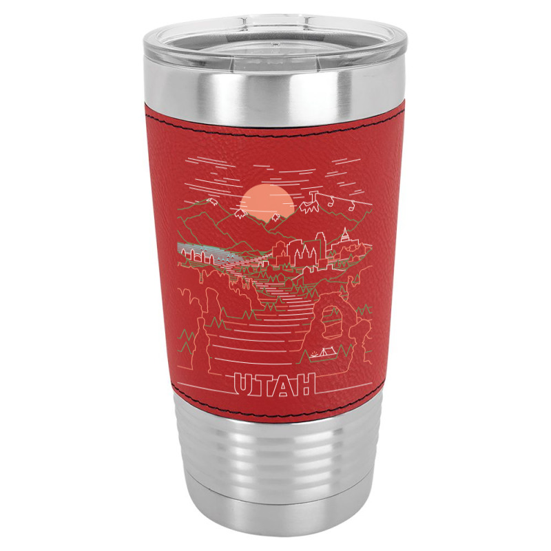 Utah Art  Salt Lake City Ut, Delicate Arch, Bryce, And Zion Leatherette Tumbler | Artistshot