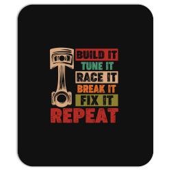 mechanic build it tune it race it break it fix it repeat retro vintage Mousepad | Artistshot