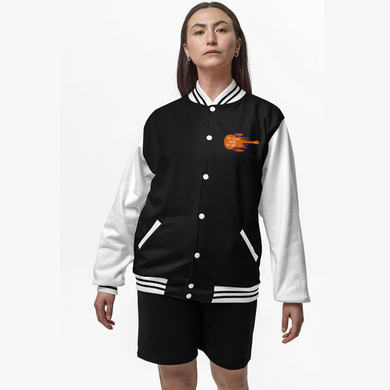 Guitar Strings Bomber Jacket by cm-arts | Artistshot