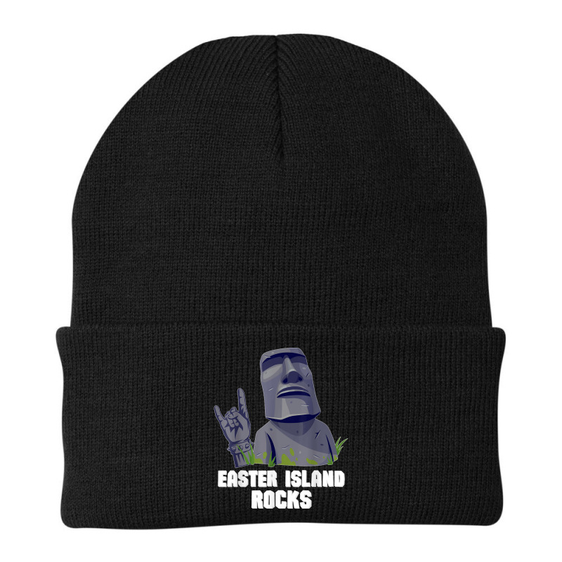 Easter Island Rocks Moai Statue Rapa Nui Rock Music Beanie | Artistshot