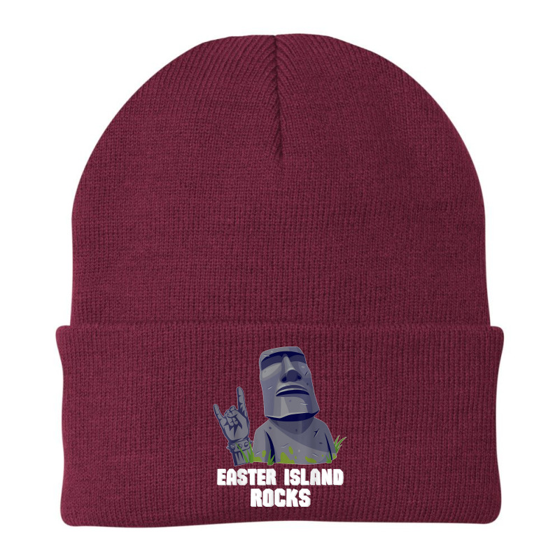 Easter Island Rocks Moai Statue Rapa Nui Rock Music Beanie | Artistshot