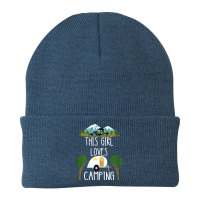 This Girl Loves Camping Rv Teardrop Trailer Camper Caravan Beanie | Artistshot