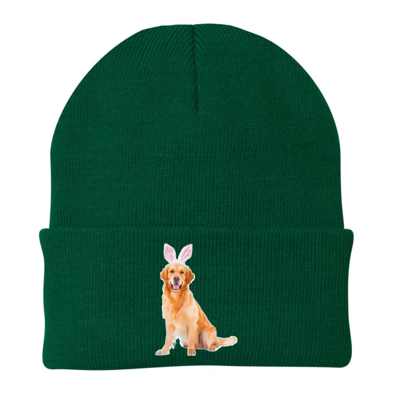 Golden Retriever Wearing Easter Bunny Ears Dog Beanie by cm-arts | Artistshot