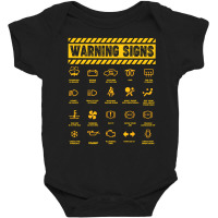 Mechanic Warning Signs Retro Vintage Baby Bodysuit | Artistshot