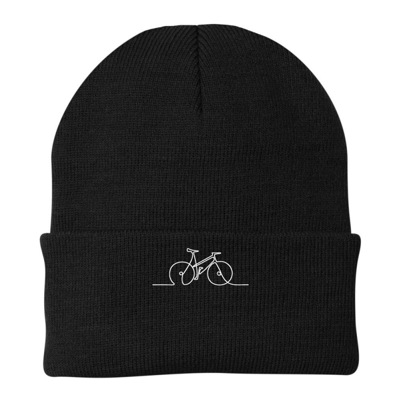 Cycle Bicycle Bike Single Line Minimal Sketch Continuous Line Art Simp Beanie by cm-arts | Artistshot