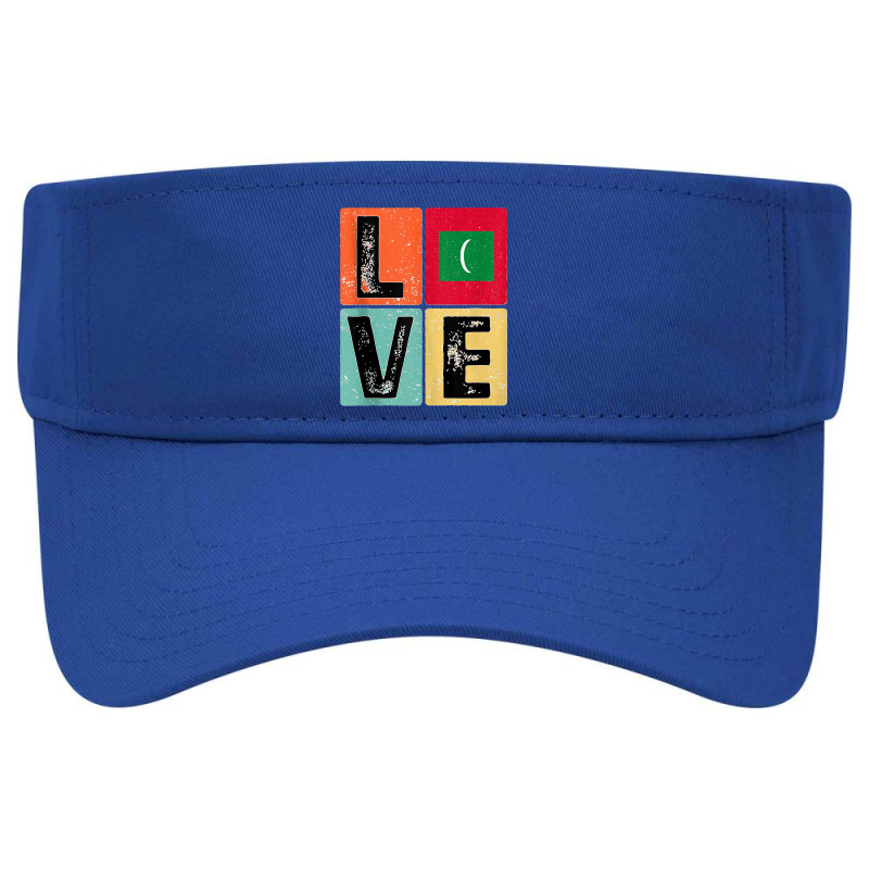 Vintage Retro I Love Maldives Flag For Maldivian Pride Gift Tank Top Visor Hat | Artistshot