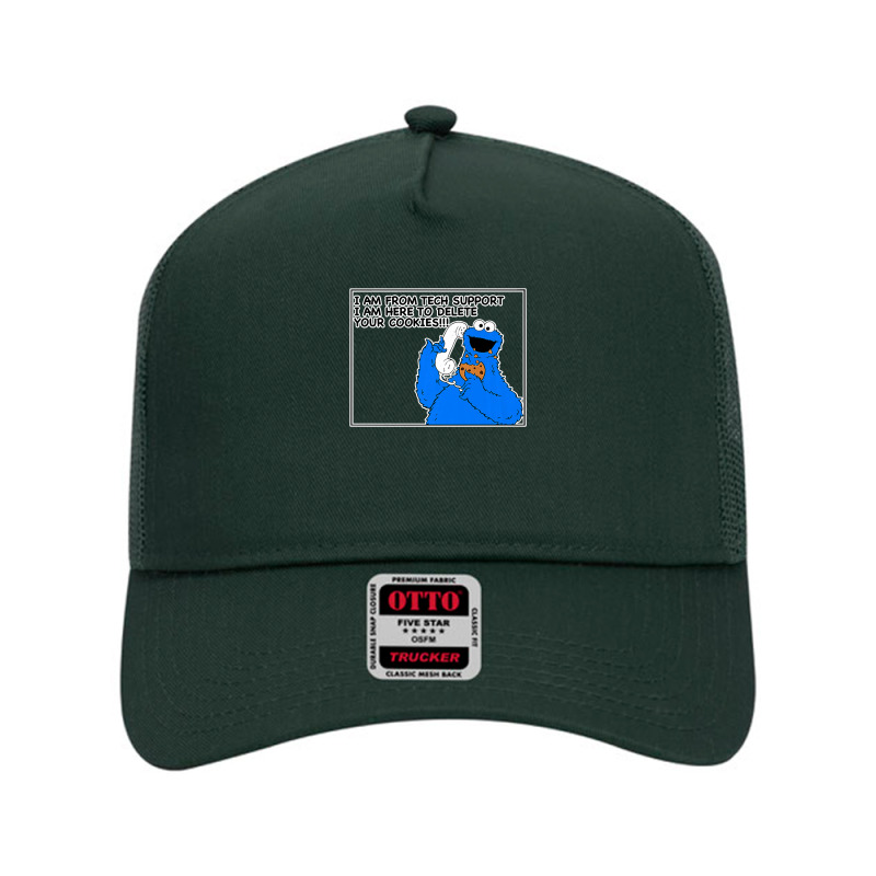 Tech Support I Am Here To Delete Your Cookies, Fun Geek Gift Premium T Mesh Back Trucker Hat by DarleneLee89 | Artistshot