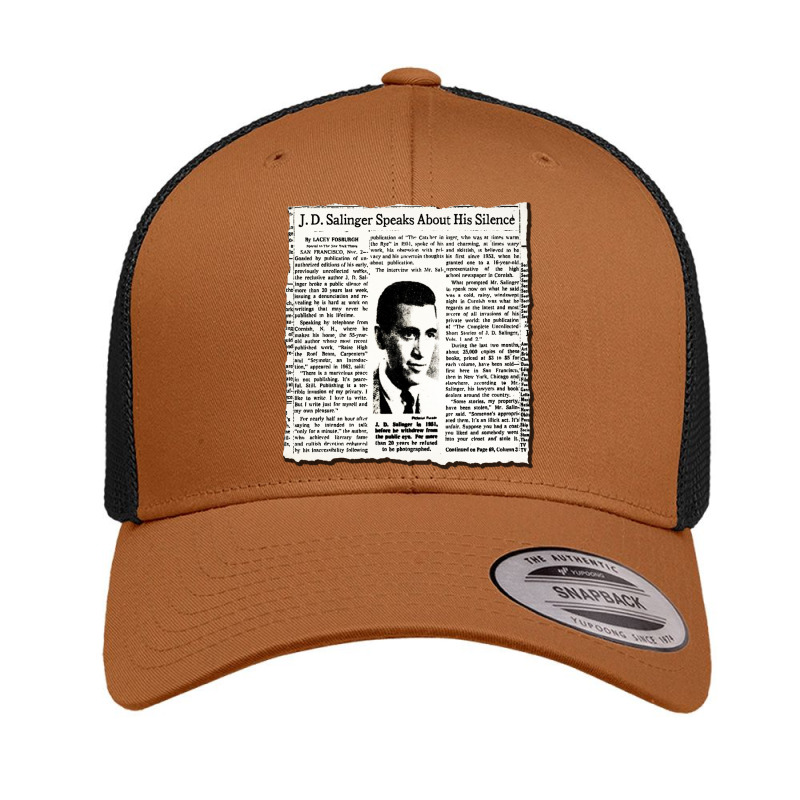 J.d. Salinger Retro Trucker Cap | Artistshot