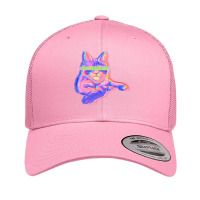 Cat Apparel T  Shirt Cat Maine Coon Glitch Effect Cats T  Shirt Retro Trucker Cap | Artistshot