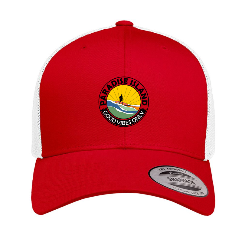 Paradise Island Good Vibes Only Summer Retro Trucker Cap by Disgus_Thing | Artistshot