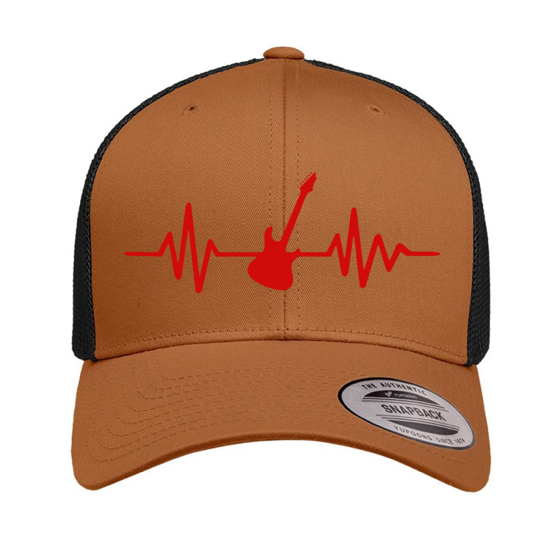 Heartbeat Electric Guitar Retro Trucker Cap by Lissette | Artistshot