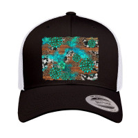 Gemstone Wood And Cowhide Background Retro Trucker Cap | Artistshot