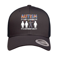 Autism Gift T  Shirt Autism It's Not A Disability It's A Different Abi Retro Trucker Cap | Artistshot