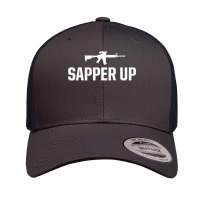 Combat Engineer Sapper Up Usa Military Retro Trucker Cap | Artistshot