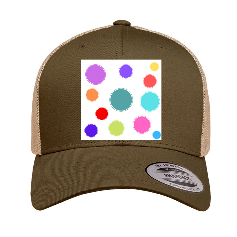 Different Colours And Sizes Circles On White Paper Retro Trucker Cap | Artistshot