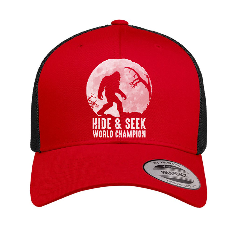 Bigfoot T  Shirt Retro Bigfoot Hide & Seek World Champion 10 Retro Trucker Cap by ryan41603 | Artistshot