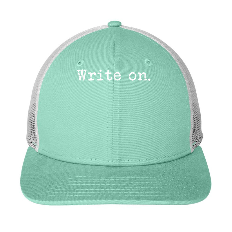 Retro Write On Shirt Vintage Novel Writers Journalist T Shirt Snapback Trucker Cap by qubujasaelae | Artistshot