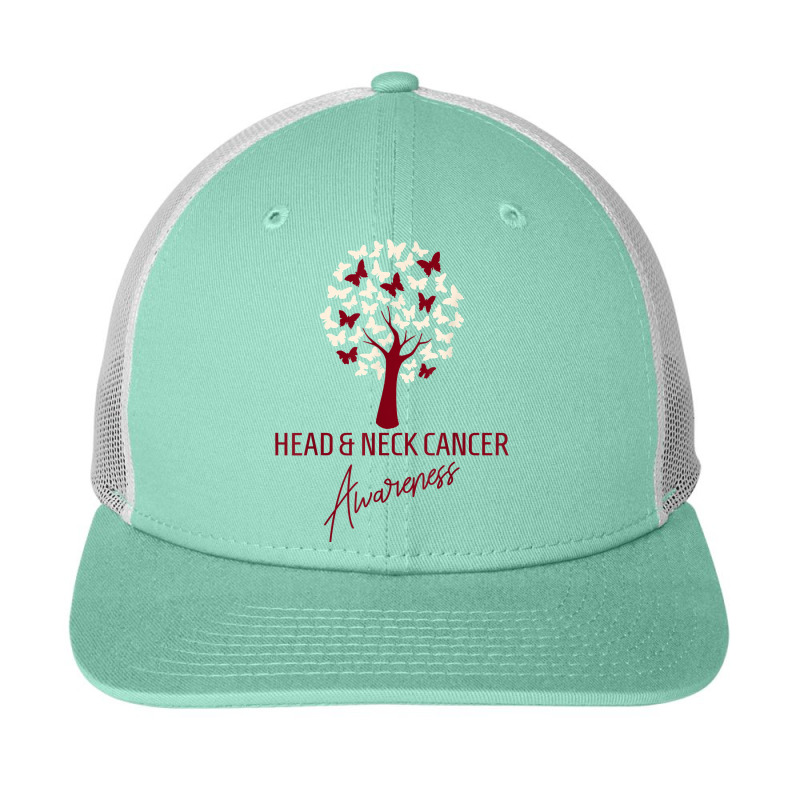 Oral Head Neck Cancer Awareness T Shirt Snapback Trucker Cap by povyvexumi3 | Artistshot