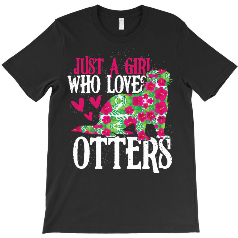 Otter Lover T  Shirt Girl Love Otter Grunge Vintage T  Shirt T-shirt | Artistshot