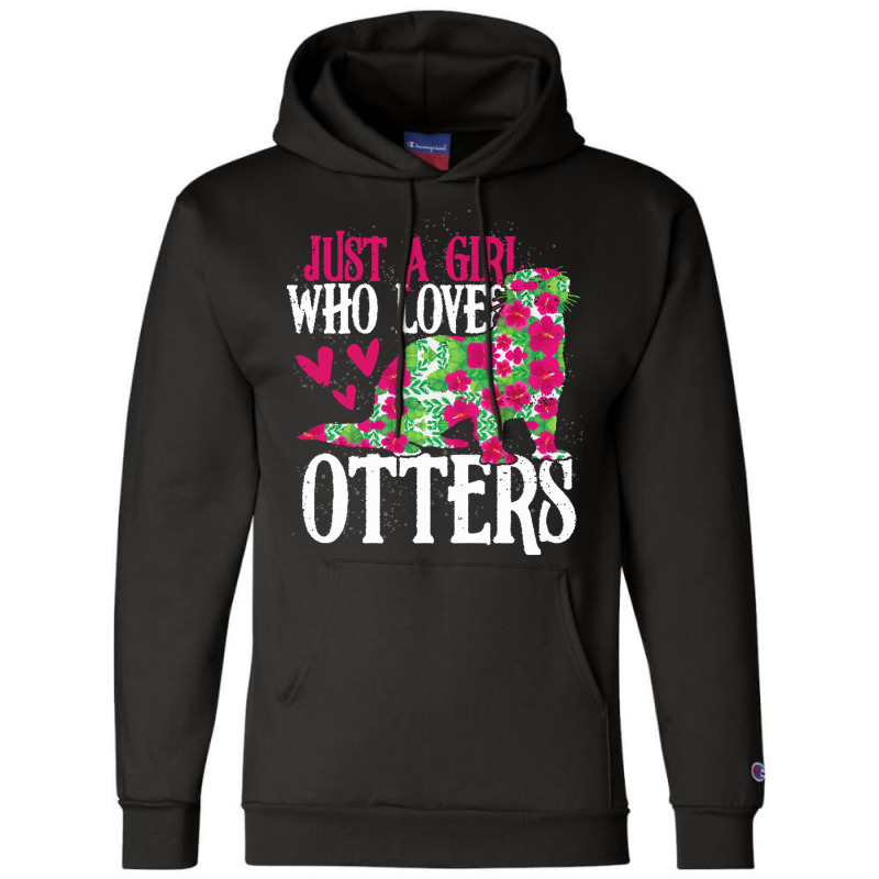 Otter Lover T  Shirt Girl Love Otter Grunge Vintage T  Shirt Champion Hoodie | Artistshot