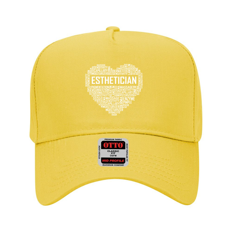 Esthetician Heart Gifts Aesthetician Beautician Love Gift Pullover Hoo Adjustable Baseball Cap | Artistshot