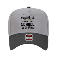 Back To School Cat Lovers Pawsitive Vibrations Adjustable Baseball Cap | Artistshot