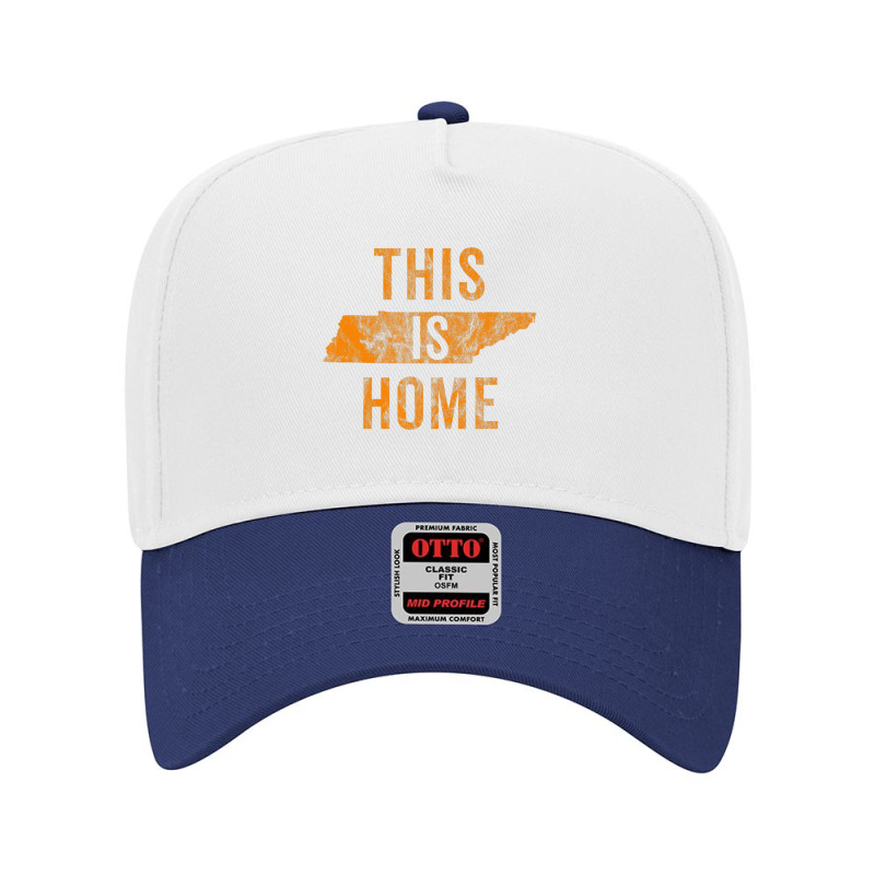 This Is Home Tennessee State Orange Proud Fan Vintage Adjustable Baseball Cap by cm-arts | Artistshot