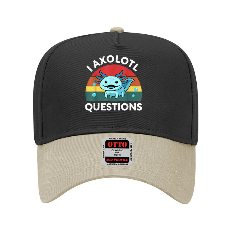 Retro Anime Shirt I Axolotl Questions Amine Lovers Gift T Shirt Adjustable Baseball Cap by cm-arts | Artistshot