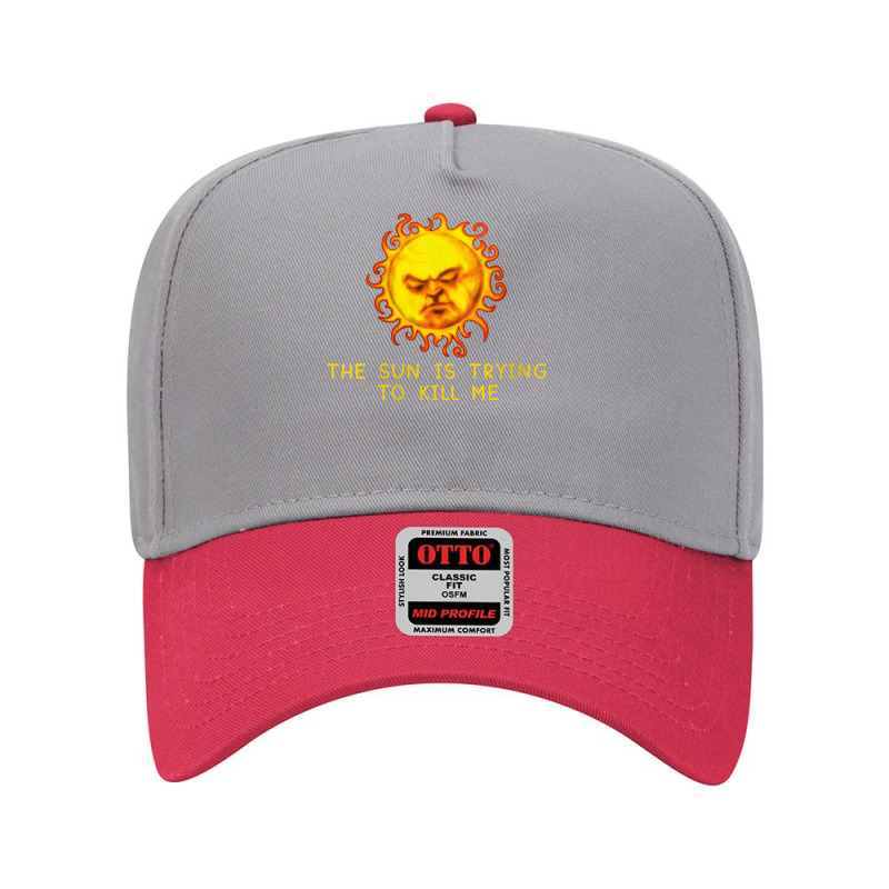 Womens The Sun Is Trying To Kill Me   Sarcastic Computer Nerd Joke V N Adjustable Baseball Cap | Artistshot