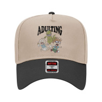 Rugrats Running From Reptar And Adulting Adjustable Baseball Cap | Artistshot