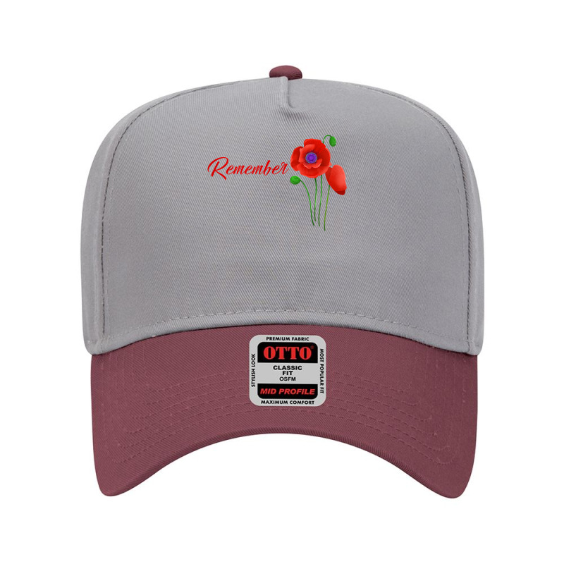 Veterans Day Gift, Flanders Field, The Red Poppy, Remember Adjustable Baseball Cap by LINDAFRAZIER | Artistshot