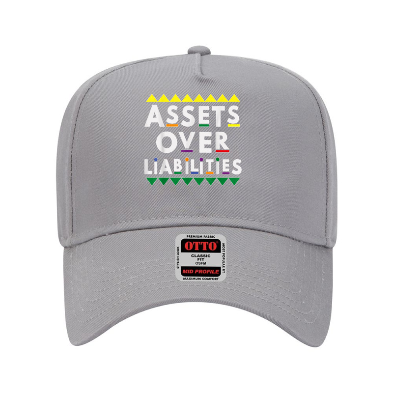 Assets Over Liabilities 80's 90's Style Adjustable Baseball Cap by cm-arts | Artistshot